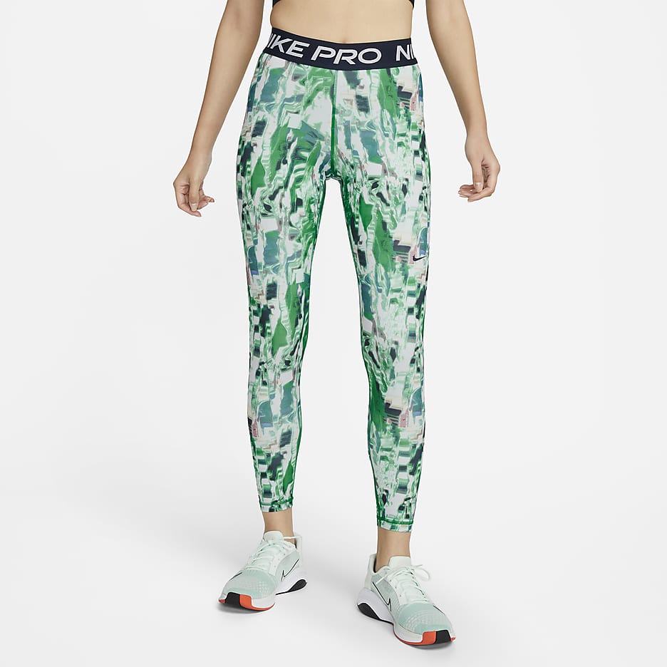 Nike Pro Women s Mid Rise Allover Print Training Leggings